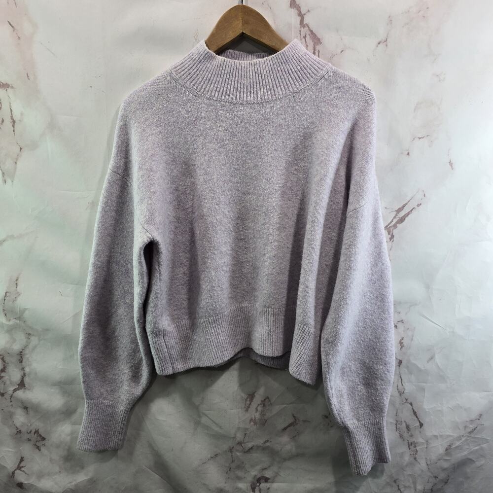 & Other Stories Sweater Women Small Lavender Purple Wool Knit Mock Oversized